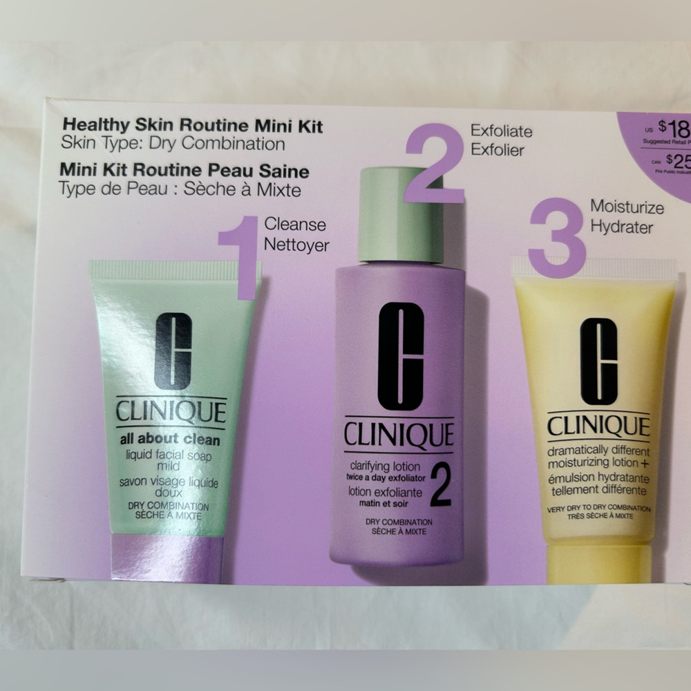 Clinique Mini Skincare Kit skin‎ type Dry Combination Travel NIB